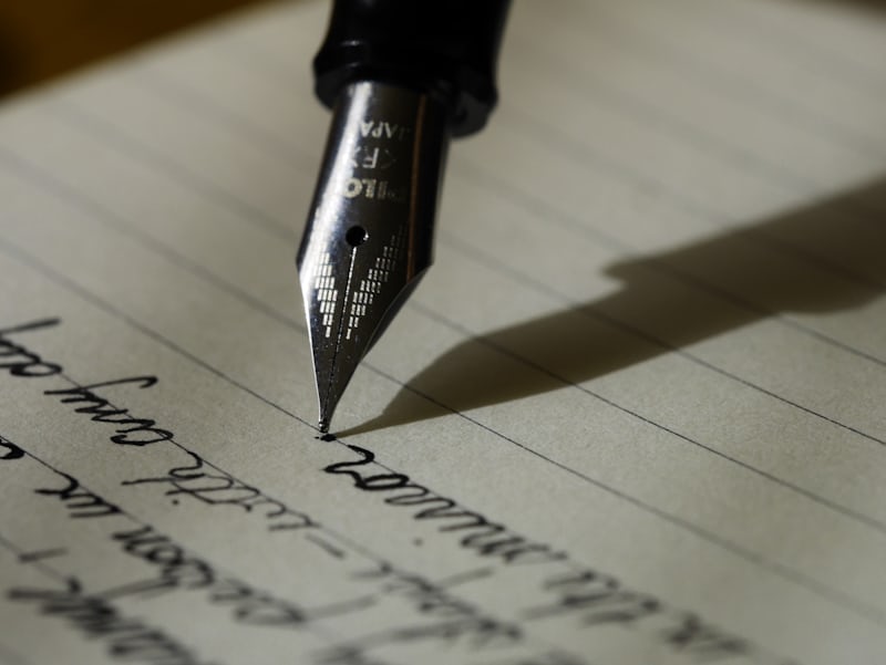 Student writing a personal statement