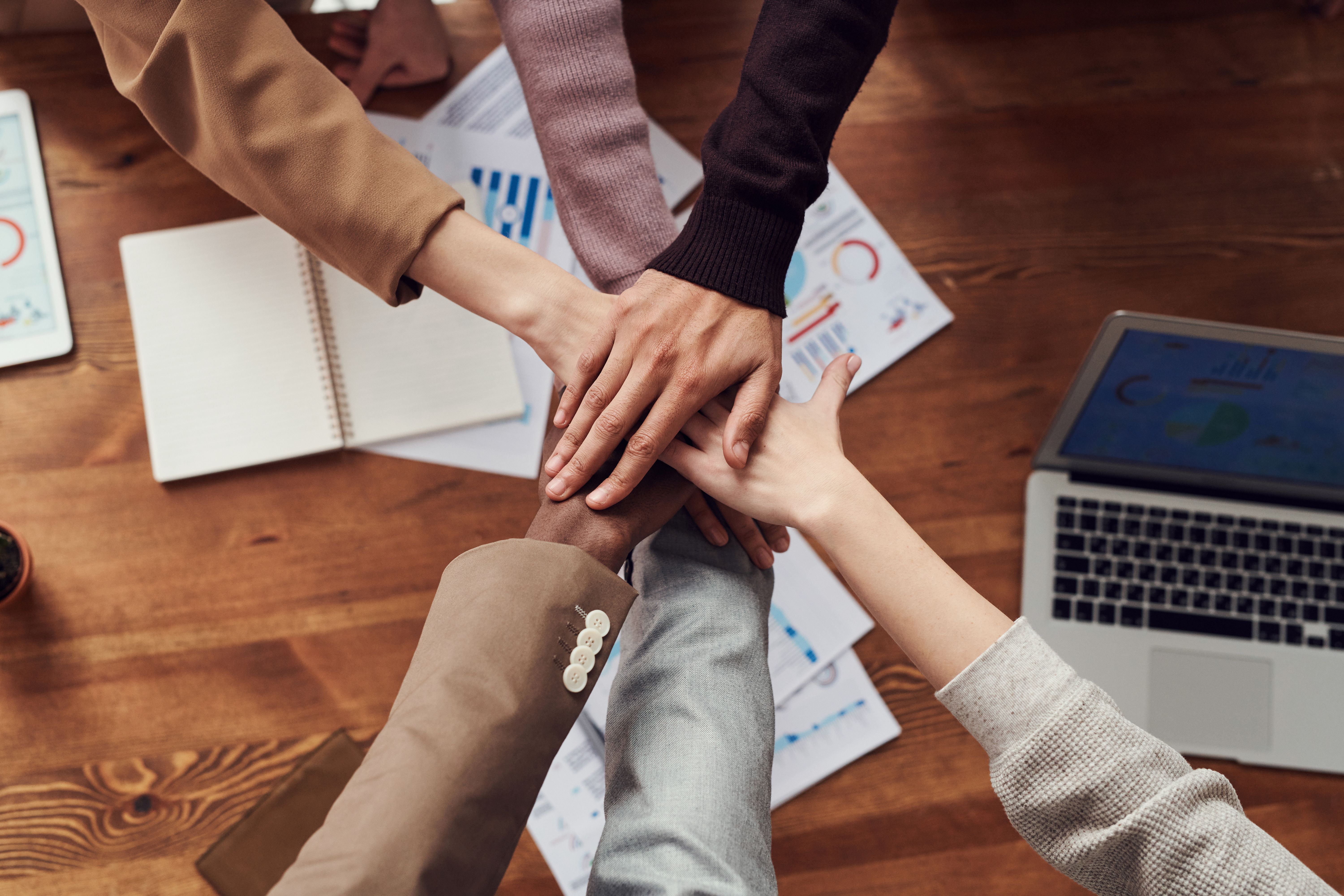 Estudiantes internacionales colaborando en un proyecto
